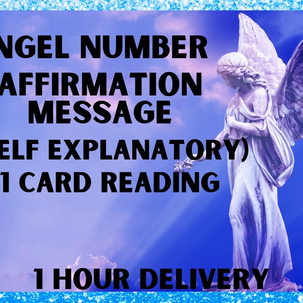 Angel Number Affirmation Message, Angel Numbers, Positive Affirmation,Numerology, 1 Card Oracle Reading, Self Explanatory, 1 Hour Delivery