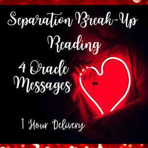 Gescheiden orakel lezen, geen contact, 4 orakelkaarten, spreekt voor zich, lezen, 1 uur levering, dezelfde dag