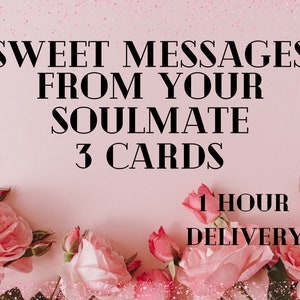 Messages from your Soulmate, Sweet Messages, 3 Card, Channeled Messages, Hidden Thoughts, Hidden Feelings, Words Unspoken, 1 Hour Delivery!