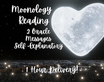 Moonology Reading, What Do You Need to Hear today, 2 Card Reading Self Explanatory- 1 Hour Delivery, Same Day