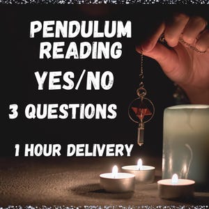 Pendulum Reading Yes or No, 3 Questions, 1 Hour Delivery, Ask any question, Picture Proof Reading, Same Day