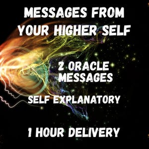 Higher Self Messages, 2 Card Oracle Reading, 1 Hour Delivery, Channeled Messages, Tarot Reading, Same Day