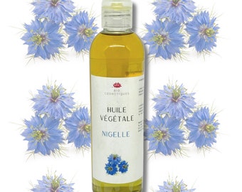 Huile de Nigelle 100 % vegetale huile de soin hydratante nourrissante et regenerante pour la peau et les cheveux