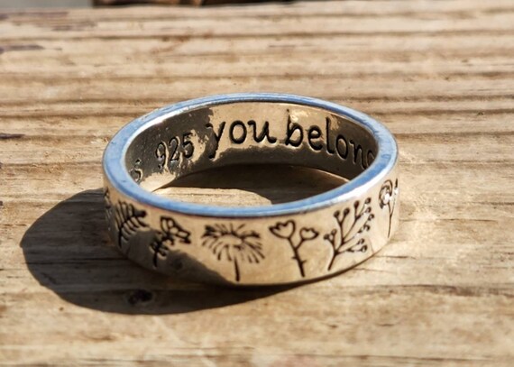 A you Belong Among the Wildflowers Ring Etsy UK