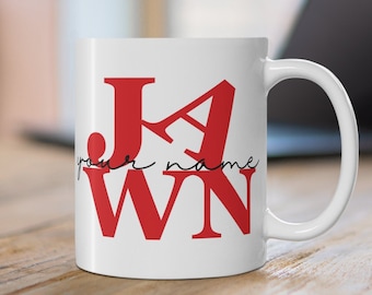 Personalized Philly JAWN Ceramic Mug 11oz, Customized gift for philly native, philadelphia eagles fan, Phillies phanatic, philly slang mug