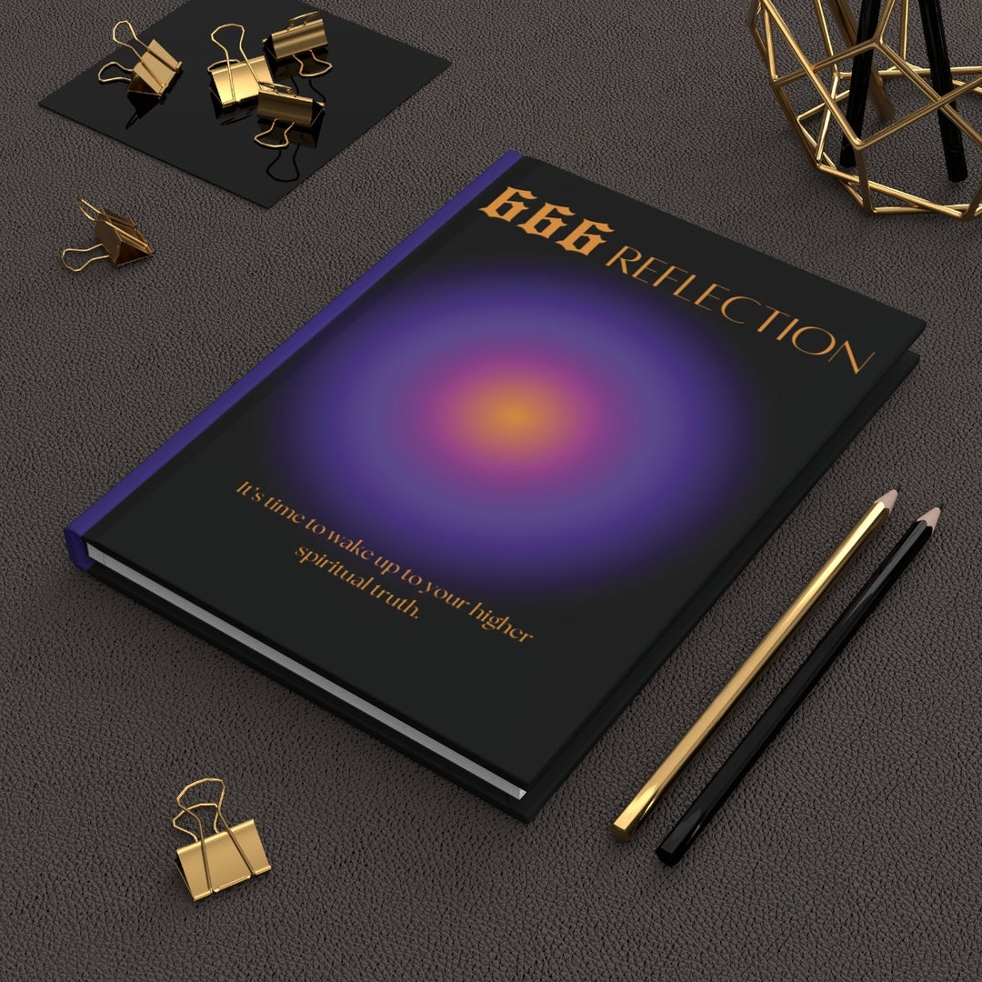 666 Angel Number Aura Hardcover Matte Lined Notebook, Angel Core ...
