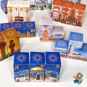 Calendrier Ramadan &quot;Mosquées du Monde&quot;, Ramadan Calendar &quot;Mosques of the World&quot;, 30 boites à remplir