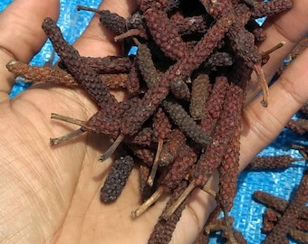 Poivre long javanais : piment de Java, épices indiennes (100 grammes)