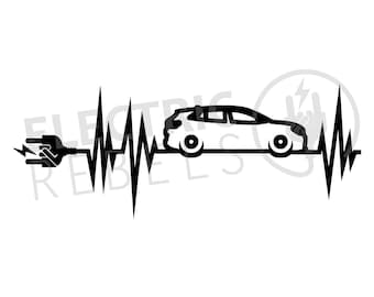 DOWNLOAD SVG | Vw ID.4 heartbeat sticker silhouette plott | different colors