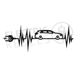 DOWNLOAD SVG | Audi e-tron heartbeat sticker silhouette plot | different colors