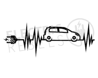 DOWNLOAD SVG pdf | VW e-up! Heartbeat sticker silhouette plot | different colors