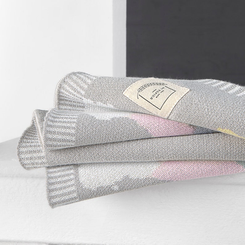 Personalized Knit Baby Blanket Organic Aegean Cotton Blanket Etsy