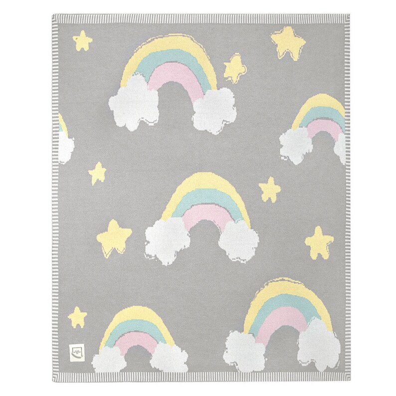 Personalized Knit Baby Blanket Organic Aegean Cotton Blanket Etsy