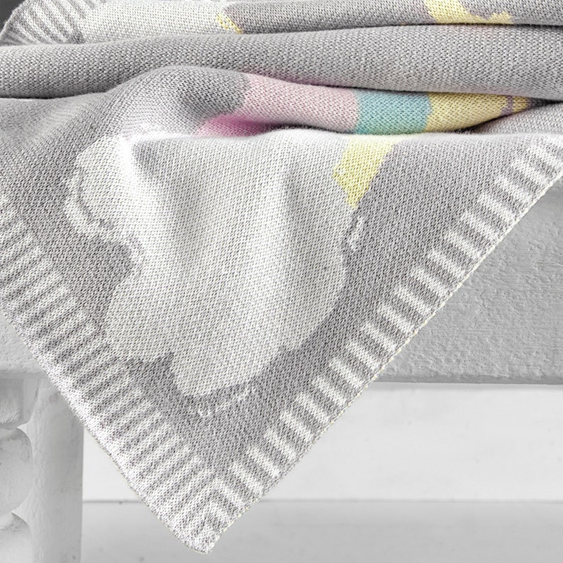 Personalized Knit Baby Blanket Organic Aegean Cotton Blanket Etsy