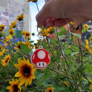 Super Mario Red Mushroom 3D Keychain