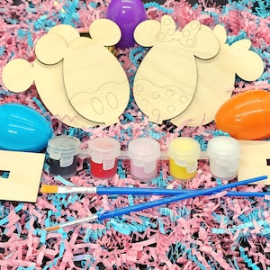 Mickey & Minnie Cute Egg Shape Shelf Sitter Decor DIY Paint Kit