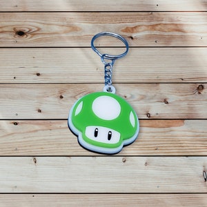 Super Mario Green Mushroom 3D Keychain