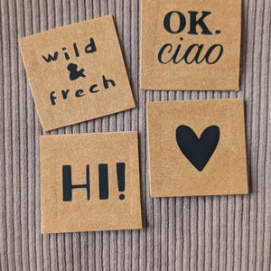 Etichette SnapPap piccole, marrone chiaro, circa 35 x 35 mm