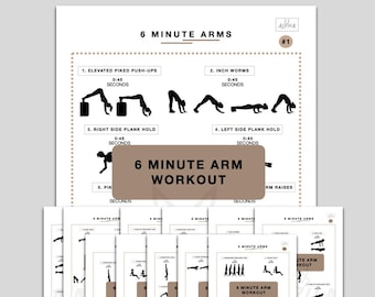 6 Minute Arm Exercise Sheets, Gymnastics Training Sheet, Gymnastics Conditioning Printable,  Gymnastics drills printable