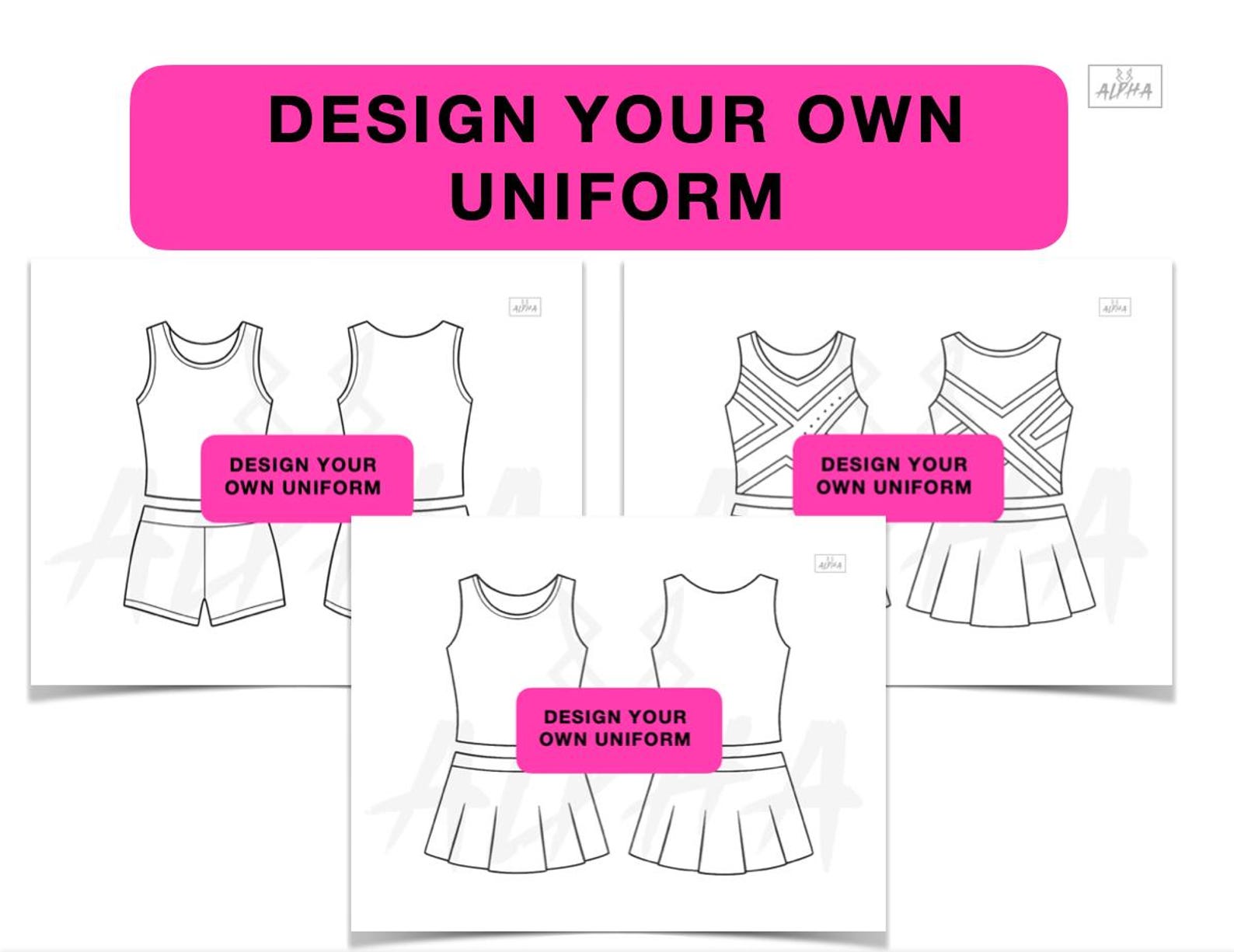 Cheer Uniform Coloring Page, Cheer Uniform Coloring Template, Cheer ...