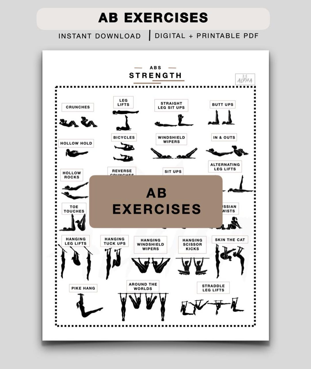 Exercises Sheet.pdf Ab Exercises Sheet, Gymnastics Training Sheet, Gymnastics Conditioning ...