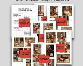 30 Gymnastics Elf Ideas with Pictures · Christmas Elf Gymnastics Scenes · Holiday Elf Inspiration