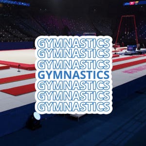 Gymnastics sticker, gymnast sticker