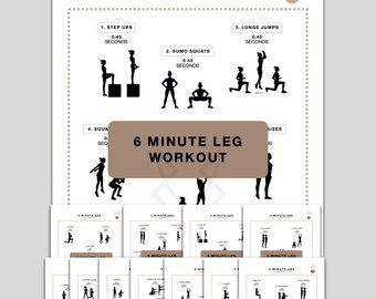 6 Minute Leg Exercise Sheets, Gymnastics Training Sheet, Gymnastics Conditioning Printable,  Gymnastics drills printable
