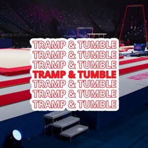 tramp and tumble sticker, T&T sticker, trampoline and tumbling sticker, gymnastics sticker, tumbling sticker