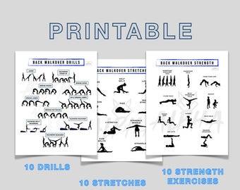 Back walkover drills, stretches and strengthening, gymnastics workout, dance workout, cheer workout, gymnastics guide, dance guide