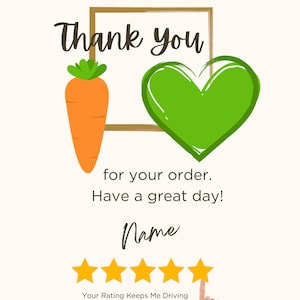 Digitale Instacart Shopper-bedankkaart | boodschappen thuisbezorging bedankbericht Boodschappenbezorging | Beoordelingsverzoek: