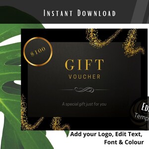 Benutzerdefinierte Geschenkgutscheinvorlage, druckbare Geschenkkartenvorlage, bearbeitbare Geschenkgutscheinvorlage, DIY-Shop-Gutscheinvorlage