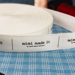 Etichette per abbigliamento in cotone personalizzate da 500 pezzi - Etichette personalizzate con nome o logo per indumenti fatti a mano, abbigliamento per piccole imprese, marchi di moda