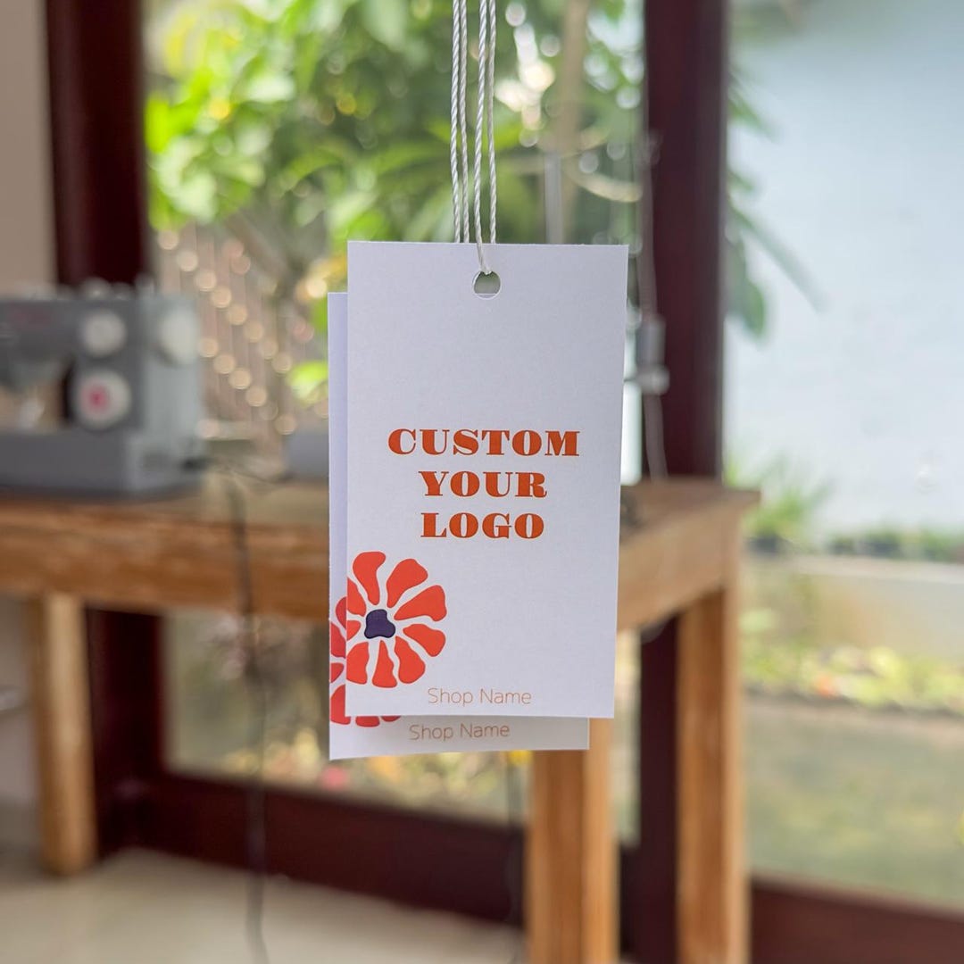 Custom Rectangle Hang Tags Print With Your Logo, Personalize Small Tags ...