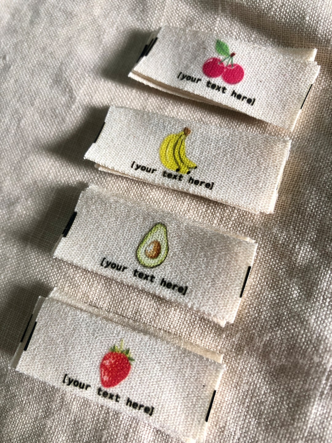 Precut Set of 25 Cotton Labels, Labels for Handmade Items, Clothing