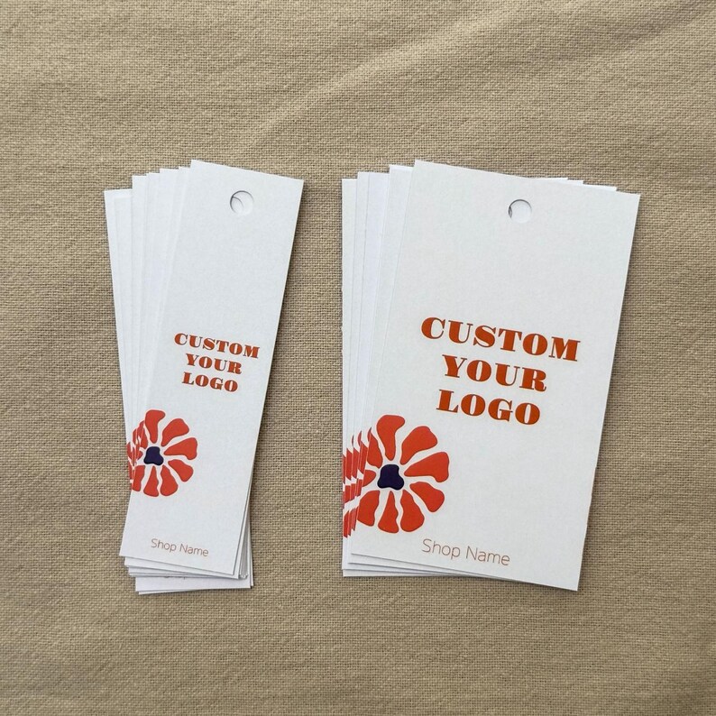 Small Tag Custom Rectangle Hang Tags Print With Your Logo, Personalize Small Tags ...