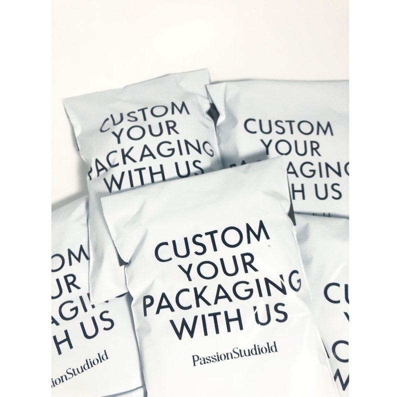 1001000pcs Custom White Premium Poly Mailers Bags, Custom Mailing Bags