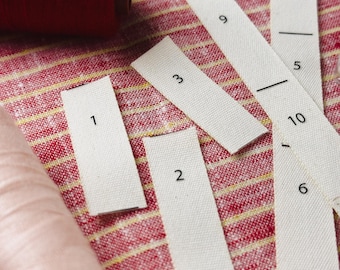 Clothing size tags, Size labels, custom cotton labels , labels for handmade items, clothing logo tags, cotton clothing labels