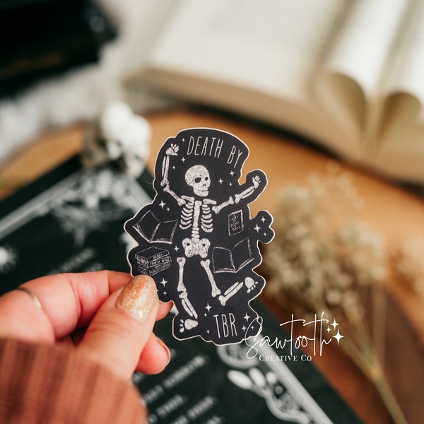 Spooky Book Sticker | Bookish Sticker | Cauldron & Books | Kindle Stickers | Fall | Autumn | Halloween |