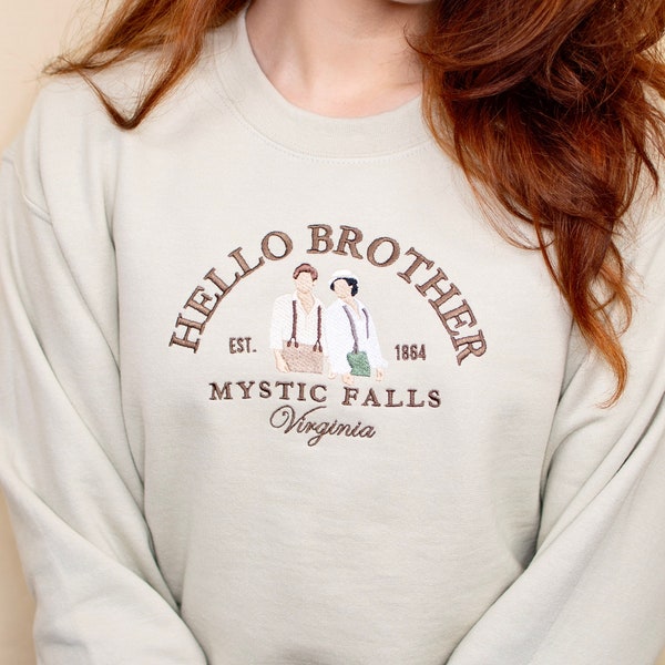 Hello brother sweatshirt / vampire diaries sweatshirt / vampire diaries sweatshirt / hello brother / vampire diaries / vampire diaries