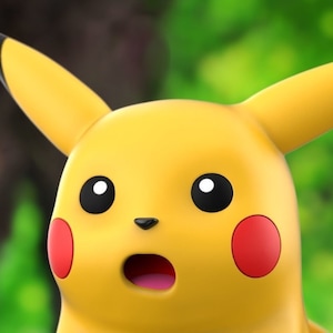 Meme-gezicht Pikachu 3D-geprint