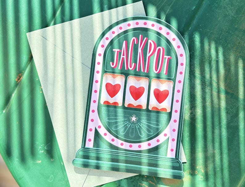 Carte mots d'amour | Carte Jackpot | Fêtes des mères | Mother's Day Greeting Card image 3