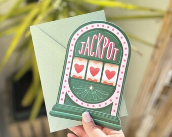 Biglietto con parole d'amore | Carta Jackpot |  Festa della mamma | Biglietto d'auguri per la festa della mamma