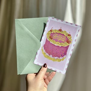 Birthday Card | Funny Message Card | Cake | Birthday Greeting Card