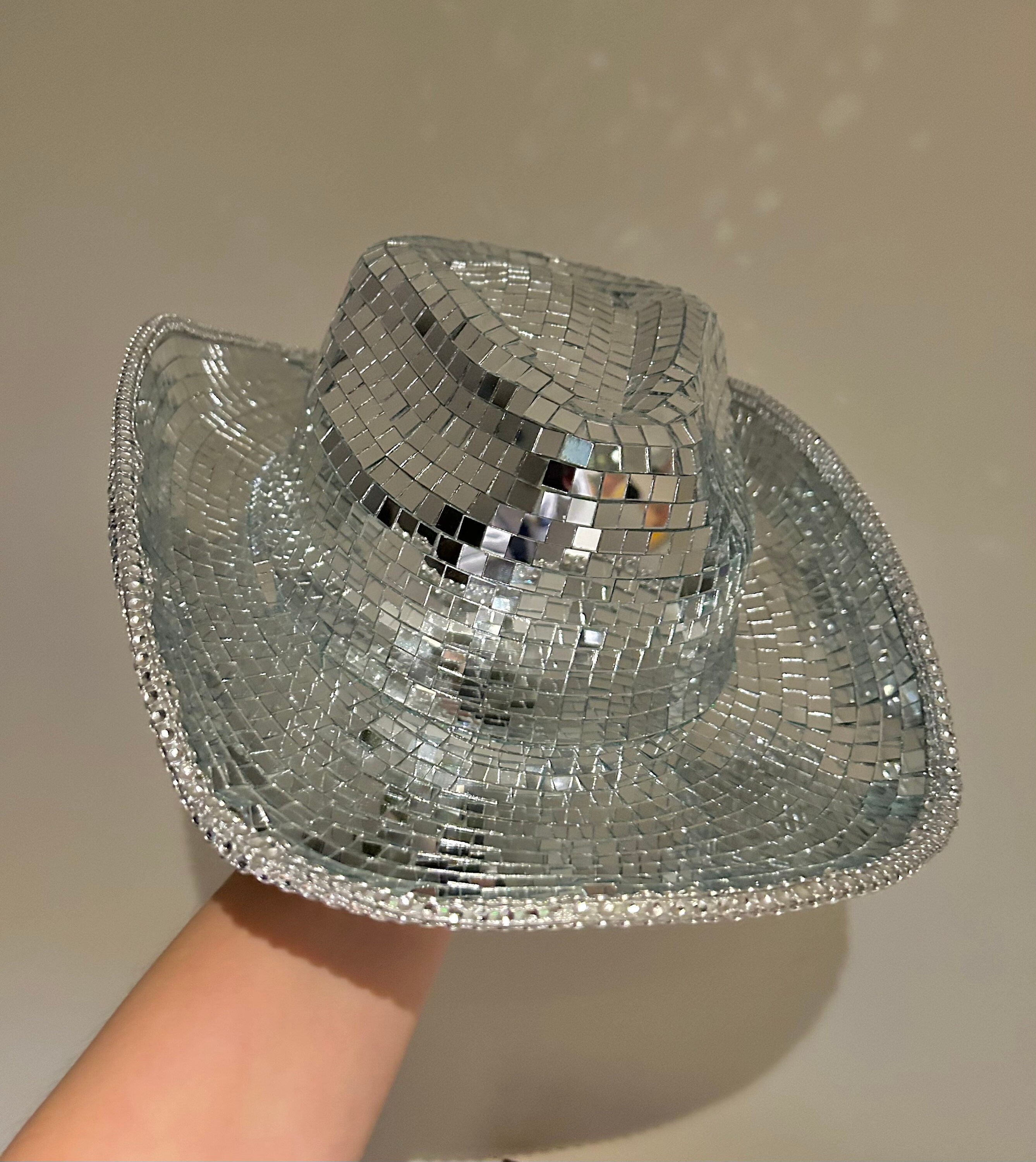 Sparkles Cowgirl Hat Womens Bachelorette Disco Ball Funky Etsy