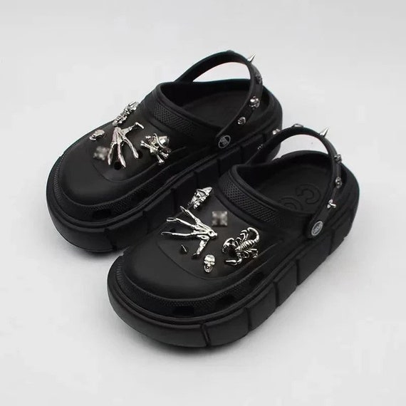 Zapatos de plataforma Goth Crocs Esqueleto de escorpión y - Etsy España