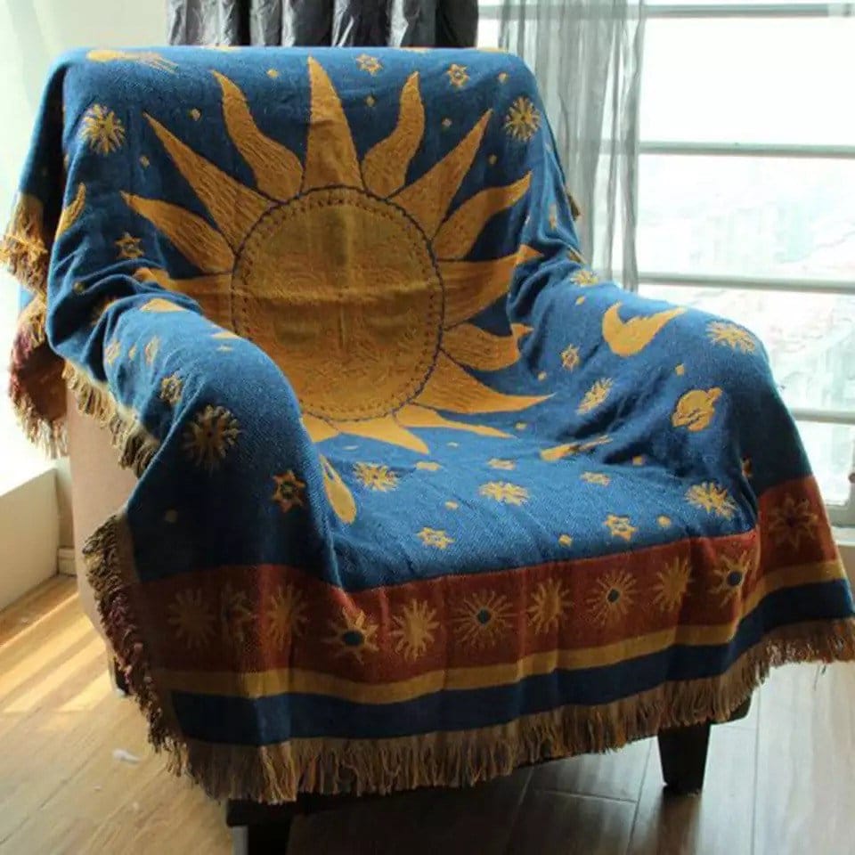 Sun and Moon Blanket Throw Celestial Whimsigoth Hippie Room Etsy Canada