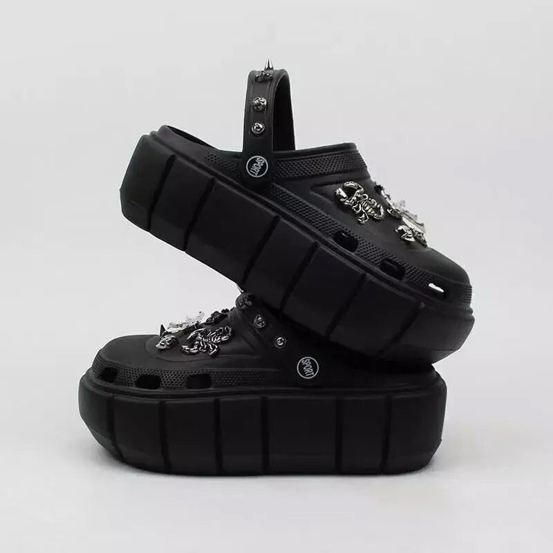 goth crocs platform