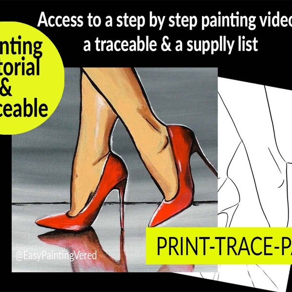 Painted High Heels Etsy