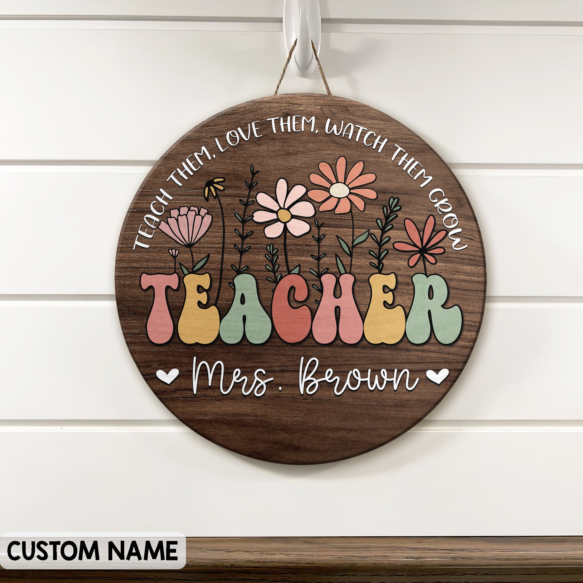 Personalized Teacher Name Classroom Door Sign sold by United States ...